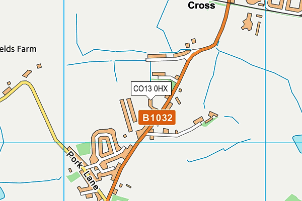 CO13 0HX map - OS VectorMap District (Ordnance Survey)