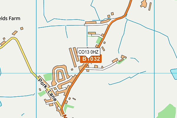 CO13 0HZ map - OS VectorMap District (Ordnance Survey)
