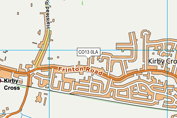 CO13 0LA map - OS VectorMap District (Ordnance Survey)