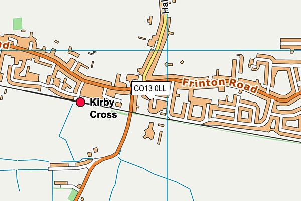 CO13 0LL map - OS VectorMap District (Ordnance Survey)