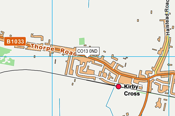 CO13 0ND map - OS VectorMap District (Ordnance Survey)