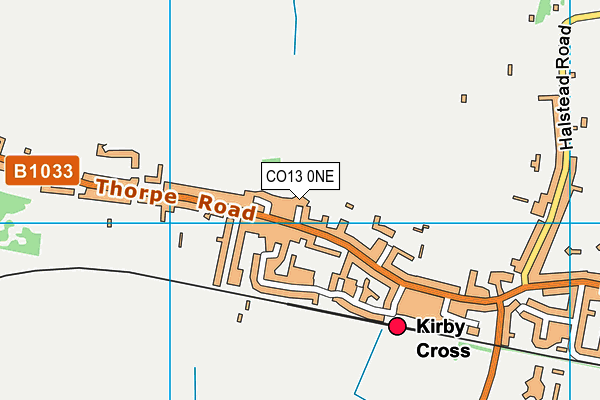 CO13 0NE map - OS VectorMap District (Ordnance Survey)