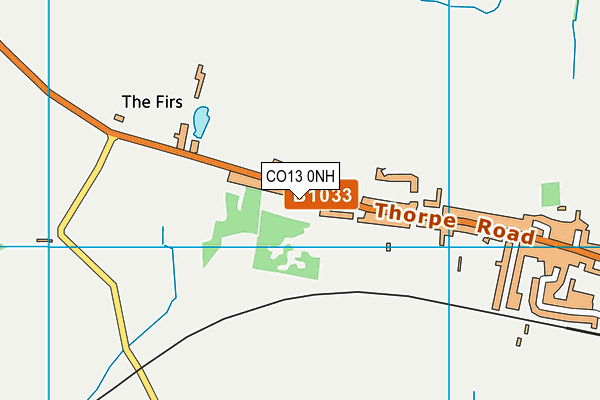 CO13 0NH map - OS VectorMap District (Ordnance Survey)