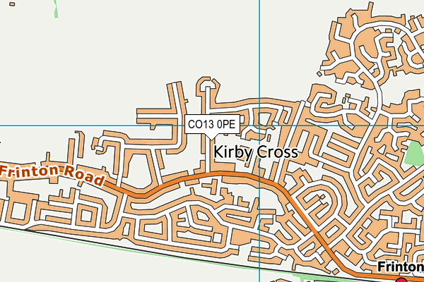 CO13 0PE map - OS VectorMap District (Ordnance Survey)