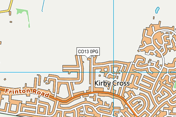 CO13 0PG map - OS VectorMap District (Ordnance Survey)