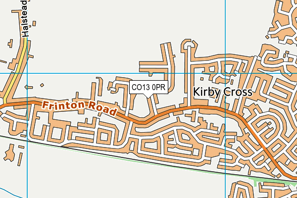 CO13 0PR map - OS VectorMap District (Ordnance Survey)