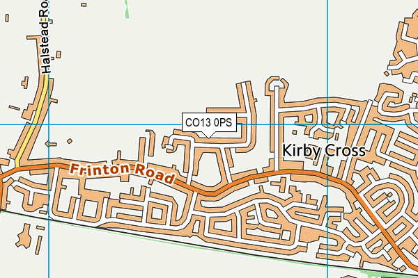 CO13 0PS map - OS VectorMap District (Ordnance Survey)