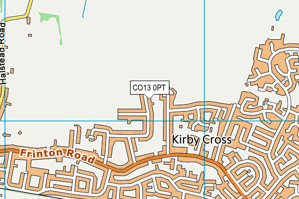 CO13 0PT map - OS VectorMap District (Ordnance Survey)