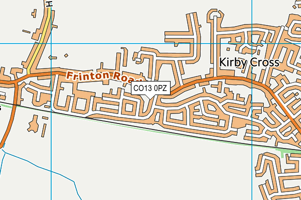 CO13 0PZ map - OS VectorMap District (Ordnance Survey)