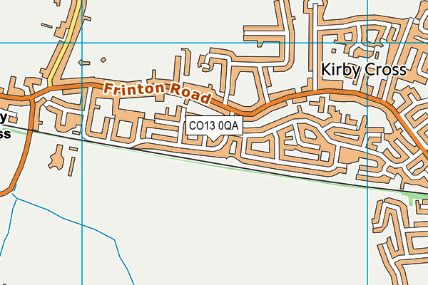 CO13 0QA map - OS VectorMap District (Ordnance Survey)