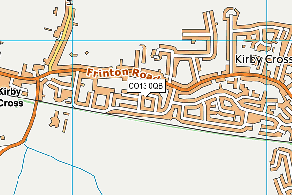 CO13 0QB map - OS VectorMap District (Ordnance Survey)