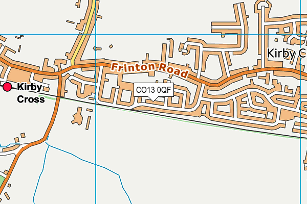 CO13 0QF map - OS VectorMap District (Ordnance Survey)