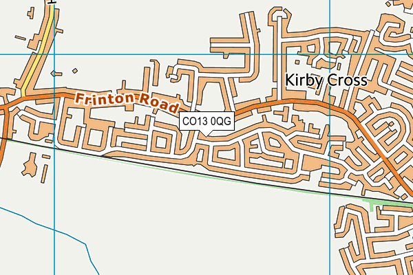 CO13 0QG map - OS VectorMap District (Ordnance Survey)