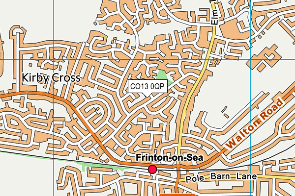 CO13 0QP map - OS VectorMap District (Ordnance Survey)