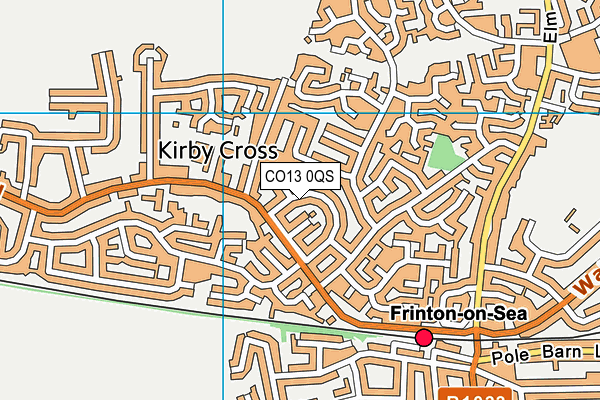 CO13 0QS map - OS VectorMap District (Ordnance Survey)