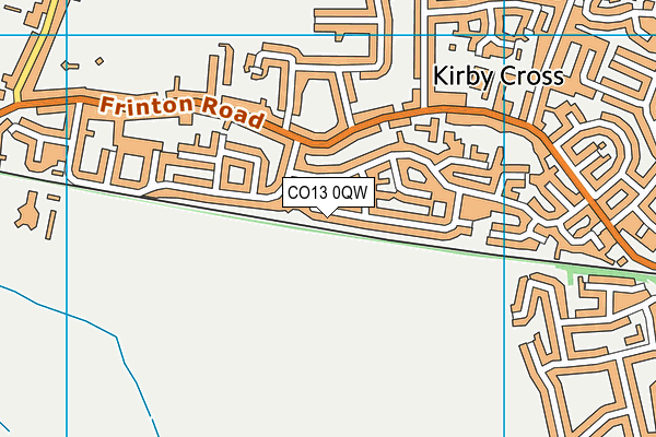 CO13 0QW map - OS VectorMap District (Ordnance Survey)