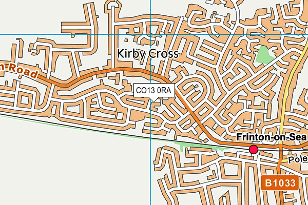 CO13 0RA map - OS VectorMap District (Ordnance Survey)