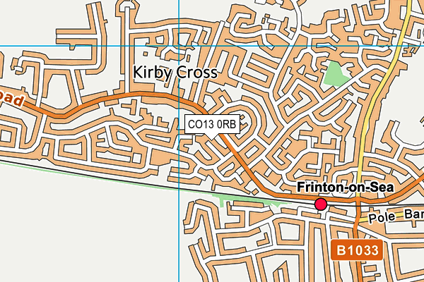 CO13 0RB map - OS VectorMap District (Ordnance Survey)