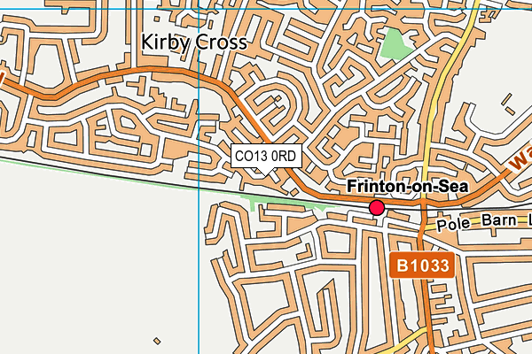 CO13 0RD map - OS VectorMap District (Ordnance Survey)