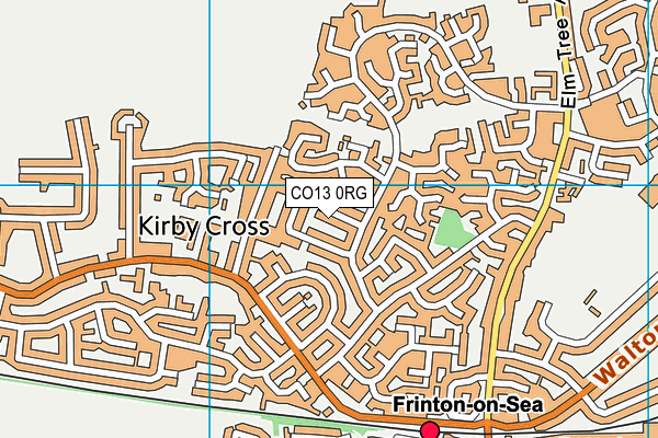 CO13 0RG map - OS VectorMap District (Ordnance Survey)