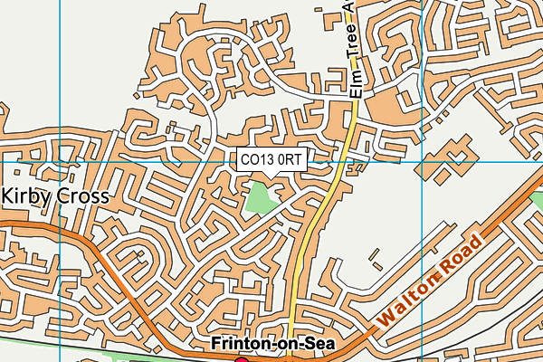 CO13 0RT map - OS VectorMap District (Ordnance Survey)