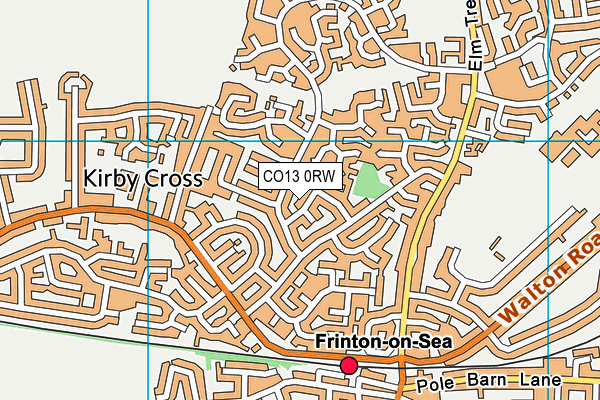 CO13 0RW map - OS VectorMap District (Ordnance Survey)