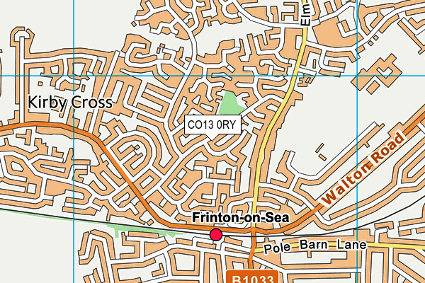 CO13 0RY map - OS VectorMap District (Ordnance Survey)