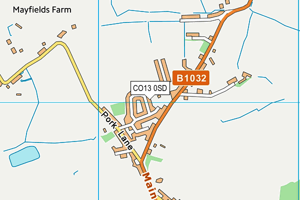 CO13 0SD map - OS VectorMap District (Ordnance Survey)