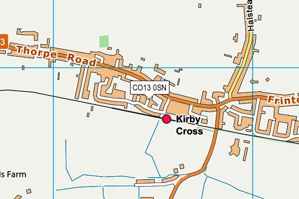 CO13 0SN map - OS VectorMap District (Ordnance Survey)