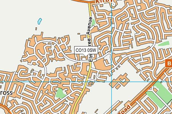 CO13 0SW map - OS VectorMap District (Ordnance Survey)