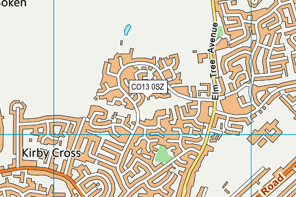 CO13 0SZ map - OS VectorMap District (Ordnance Survey)