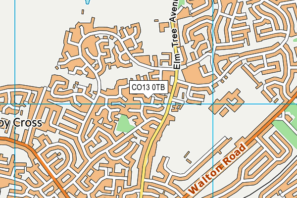 CO13 0TB map - OS VectorMap District (Ordnance Survey)