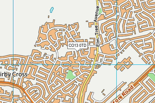 CO13 0TD map - OS VectorMap District (Ordnance Survey)