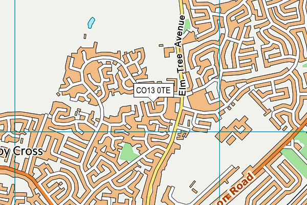 CO13 0TE map - OS VectorMap District (Ordnance Survey)