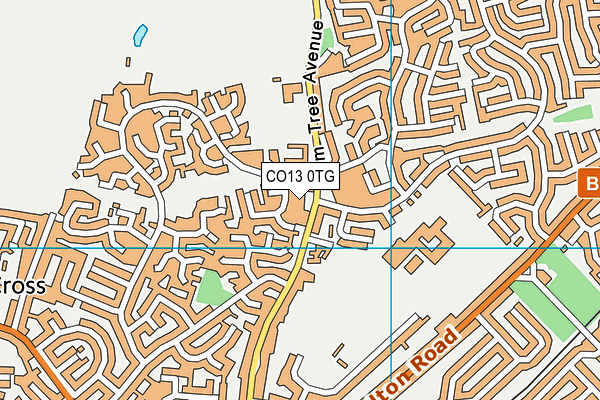 CO13 0TG map - OS VectorMap District (Ordnance Survey)