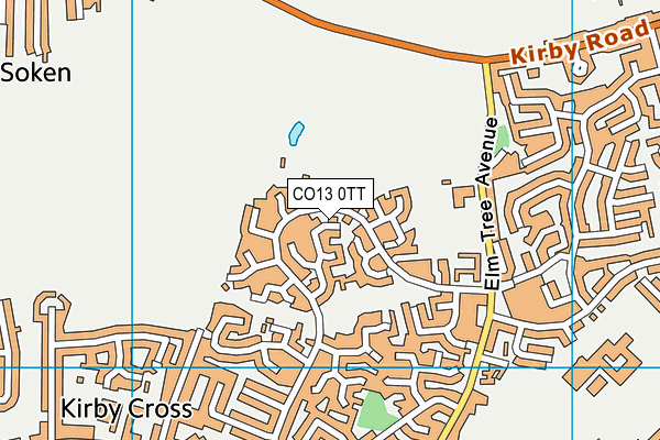 CO13 0TT map - OS VectorMap District (Ordnance Survey)