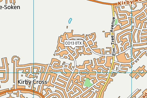 CO13 0TX map - OS VectorMap District (Ordnance Survey)