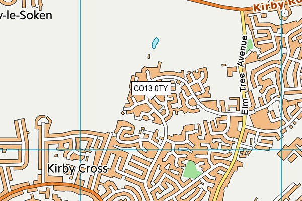 CO13 0TY map - OS VectorMap District (Ordnance Survey)