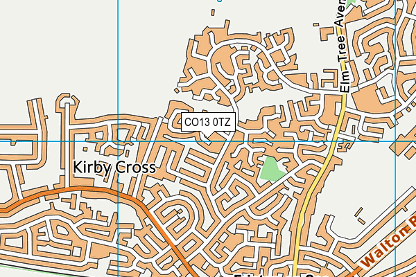 CO13 0TZ map - OS VectorMap District (Ordnance Survey)