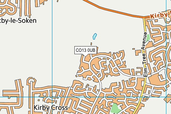 CO13 0UB map - OS VectorMap District (Ordnance Survey)