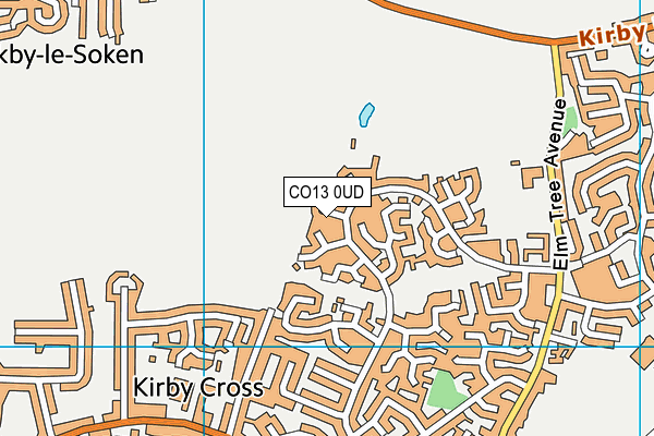 CO13 0UD map - OS VectorMap District (Ordnance Survey)