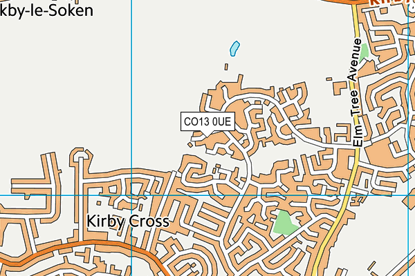 CO13 0UE map - OS VectorMap District (Ordnance Survey)