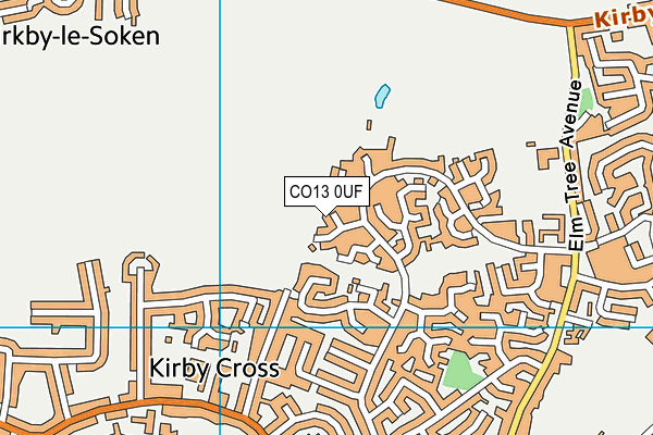 CO13 0UF map - OS VectorMap District (Ordnance Survey)