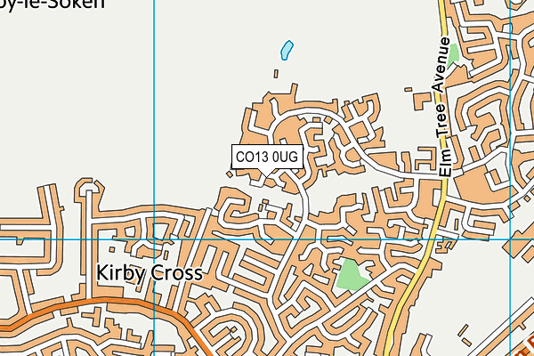 CO13 0UG map - OS VectorMap District (Ordnance Survey)