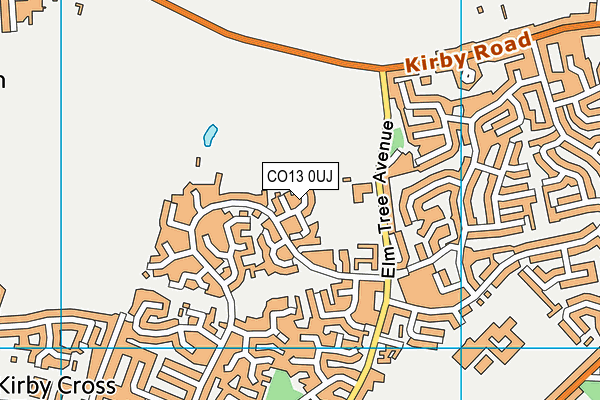 CO13 0UJ map - OS VectorMap District (Ordnance Survey)