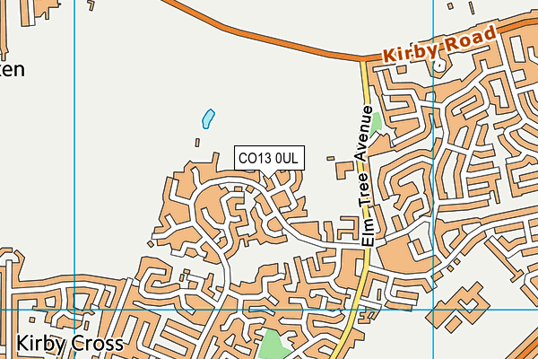 CO13 0UL map - OS VectorMap District (Ordnance Survey)