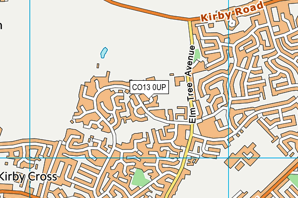 CO13 0UP map - OS VectorMap District (Ordnance Survey)