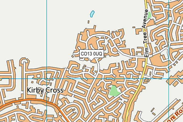 CO13 0UQ map - OS VectorMap District (Ordnance Survey)