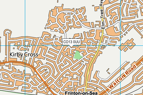 CO13 0UU map - OS VectorMap District (Ordnance Survey)