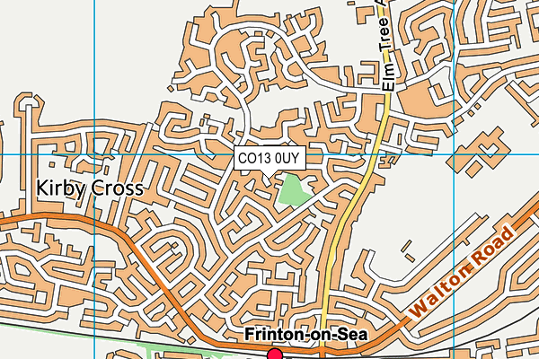 CO13 0UY map - OS VectorMap District (Ordnance Survey)